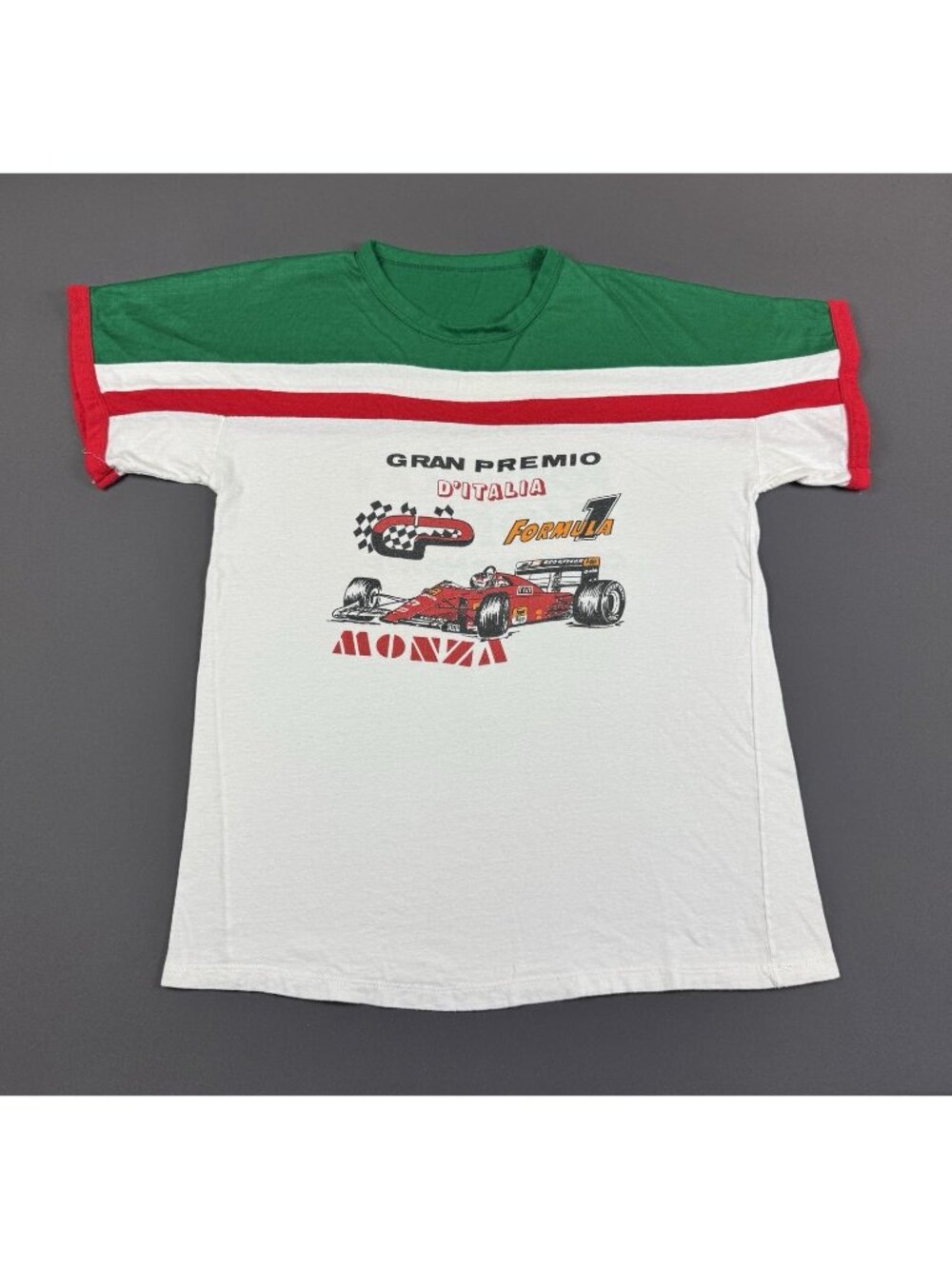 Rare Vintage 80s F1 Grand Prix Formula 1 Monza Racing World Championship Promo T